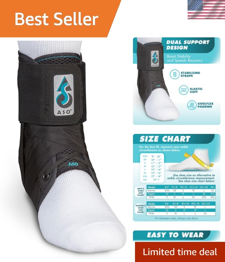 ASO Ankle Stabilizer – Lace Up Ankle Brace for Sprained Ankle and Peroneal Te…