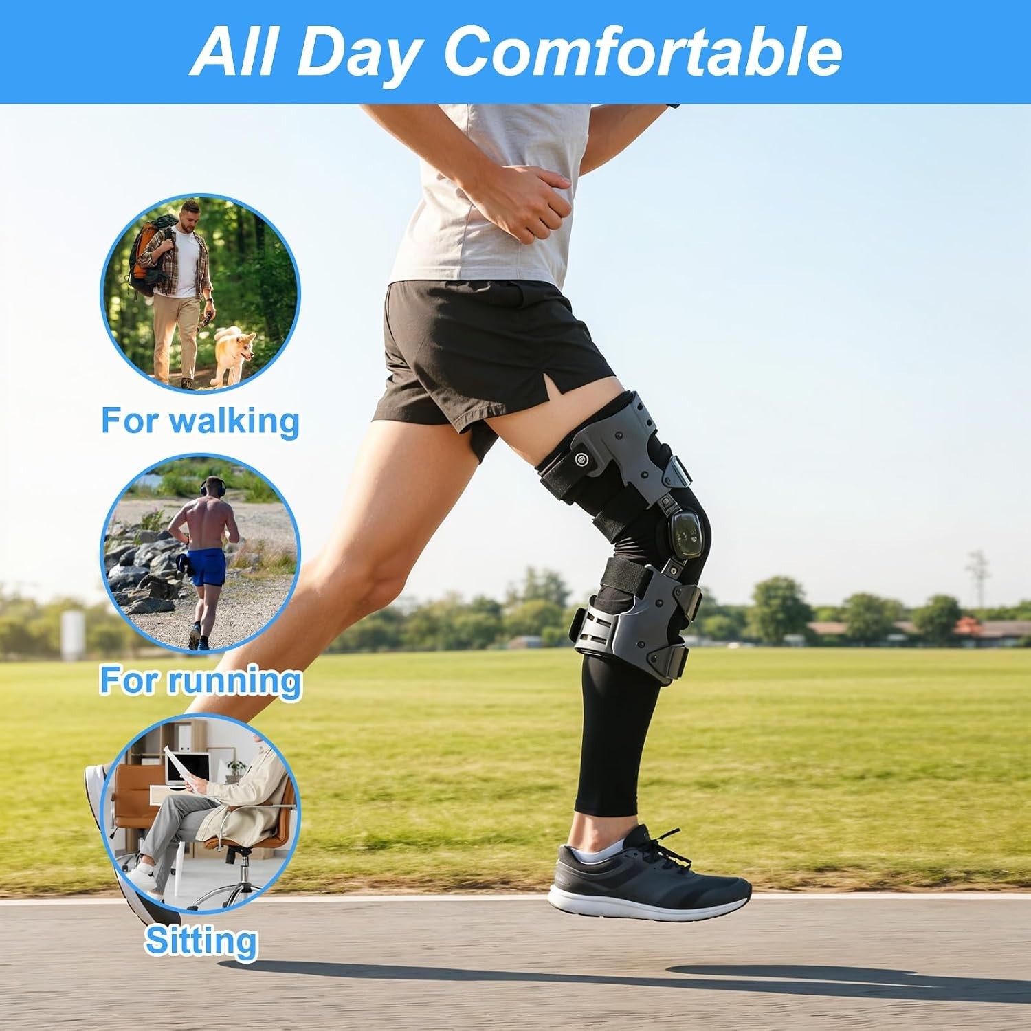 1 Pair Knee Brace Undersleeve Knee Undersleeves for Women & Men Compression B…