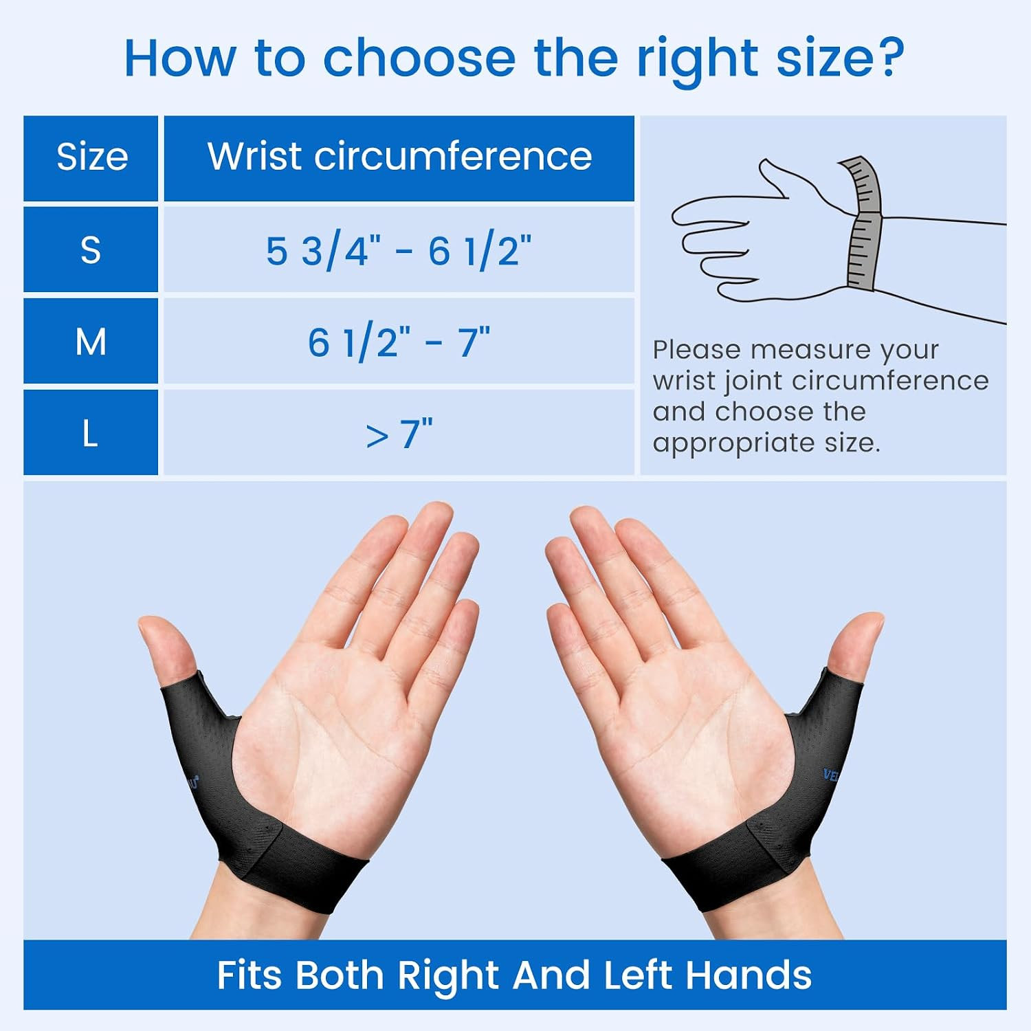 Elastic Thumb Wrist Support Brace (Pack of 2), Splashproof Compression Sleeve…