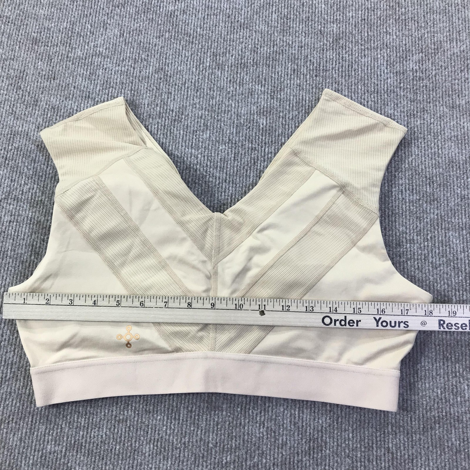 Tommie Copper Shoulder Support Bra 2XL Womens Copper Zinc Infused Beige Comfort