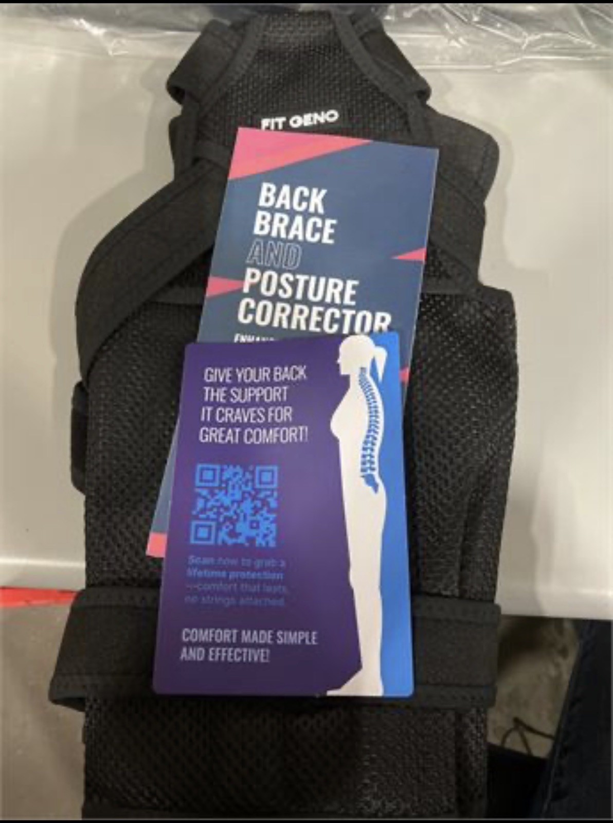 Fit Geno Back Brace Posture Corrector for Women and Men, Shoulder Straightener,