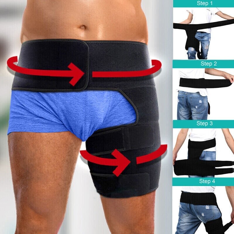 Hip Brace Compression Groin Support Wrap for Sciatica Pain Relief Thigh Recovery