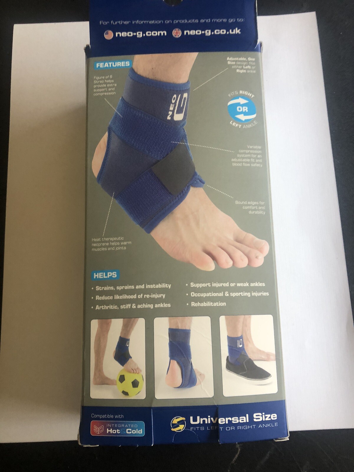 NEO-G Ankle Moderate Support With Figure of 8 Strap Universal Size