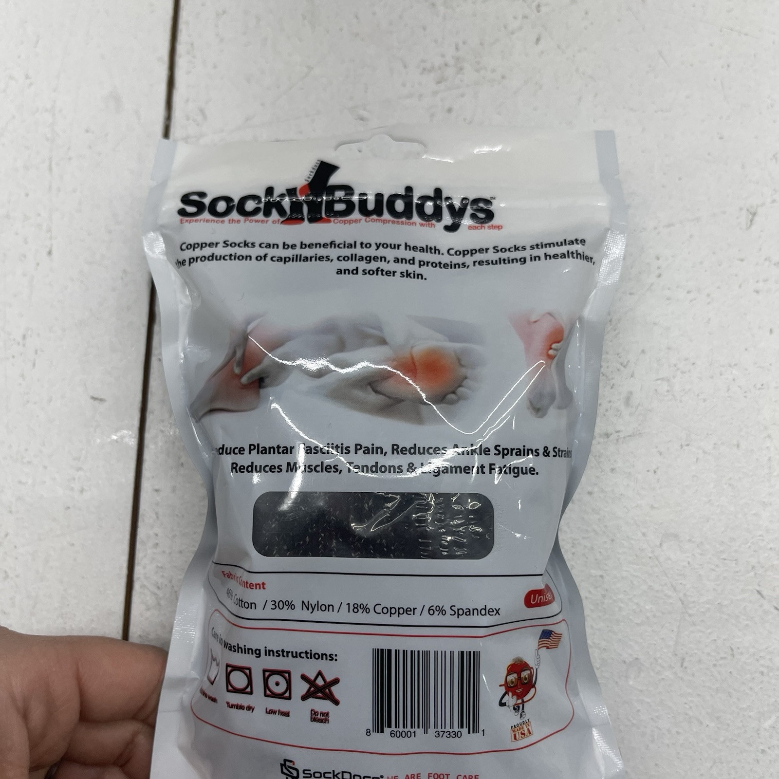 Sock Buddy’s Black Copper Compression Plantar Fasciitis Socks Unisex Adults OS