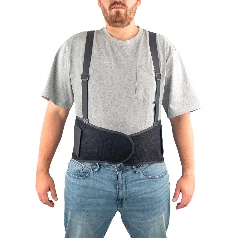 Black Work Back Brace Support Belt Extra Large