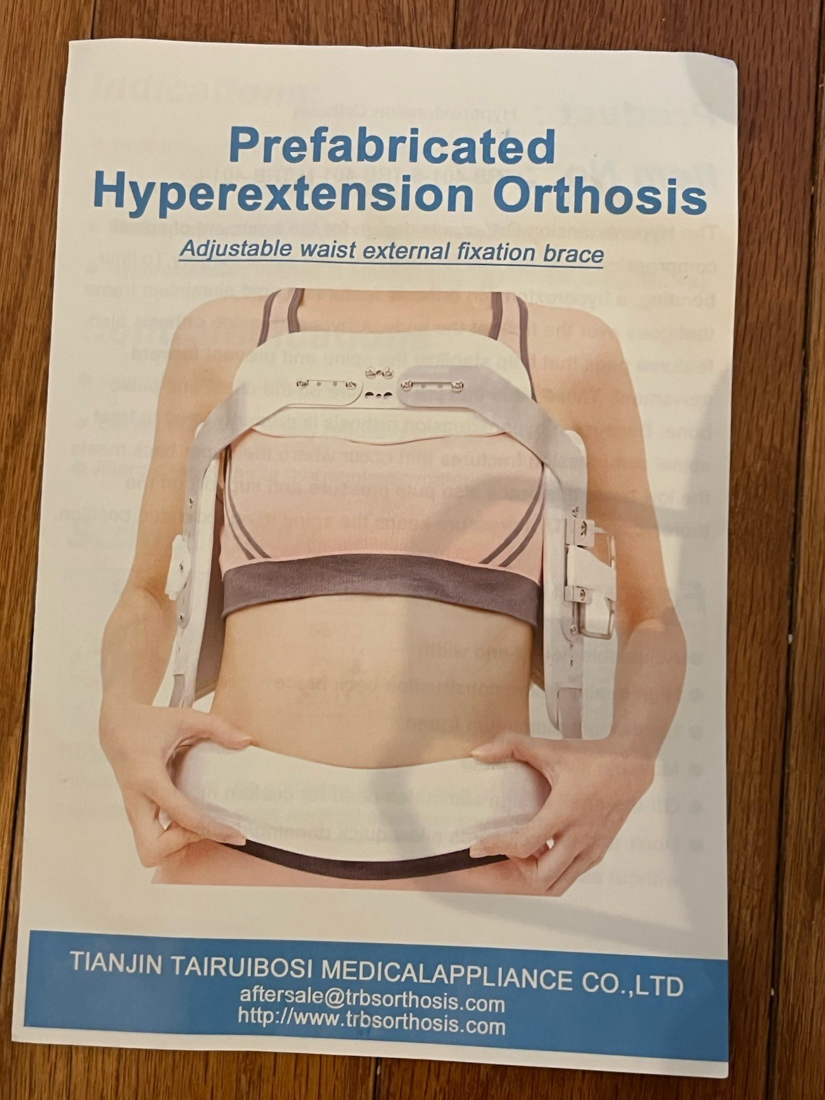 Quovilap Hyperextension Back Brace Spinal Lumbar Fracture Thoracic Size Medium