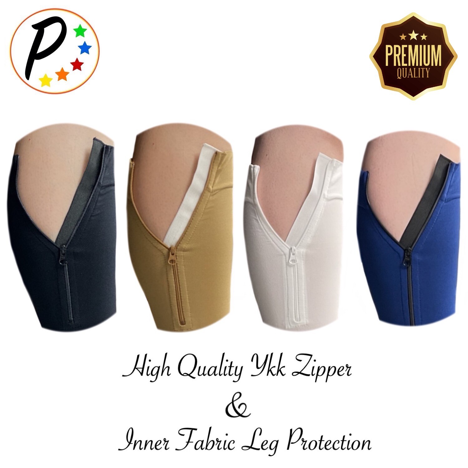 🔴 Presadee Premium Navy Closed Toe 20-30 mmHg Firm Compression Leg Zipper Socks