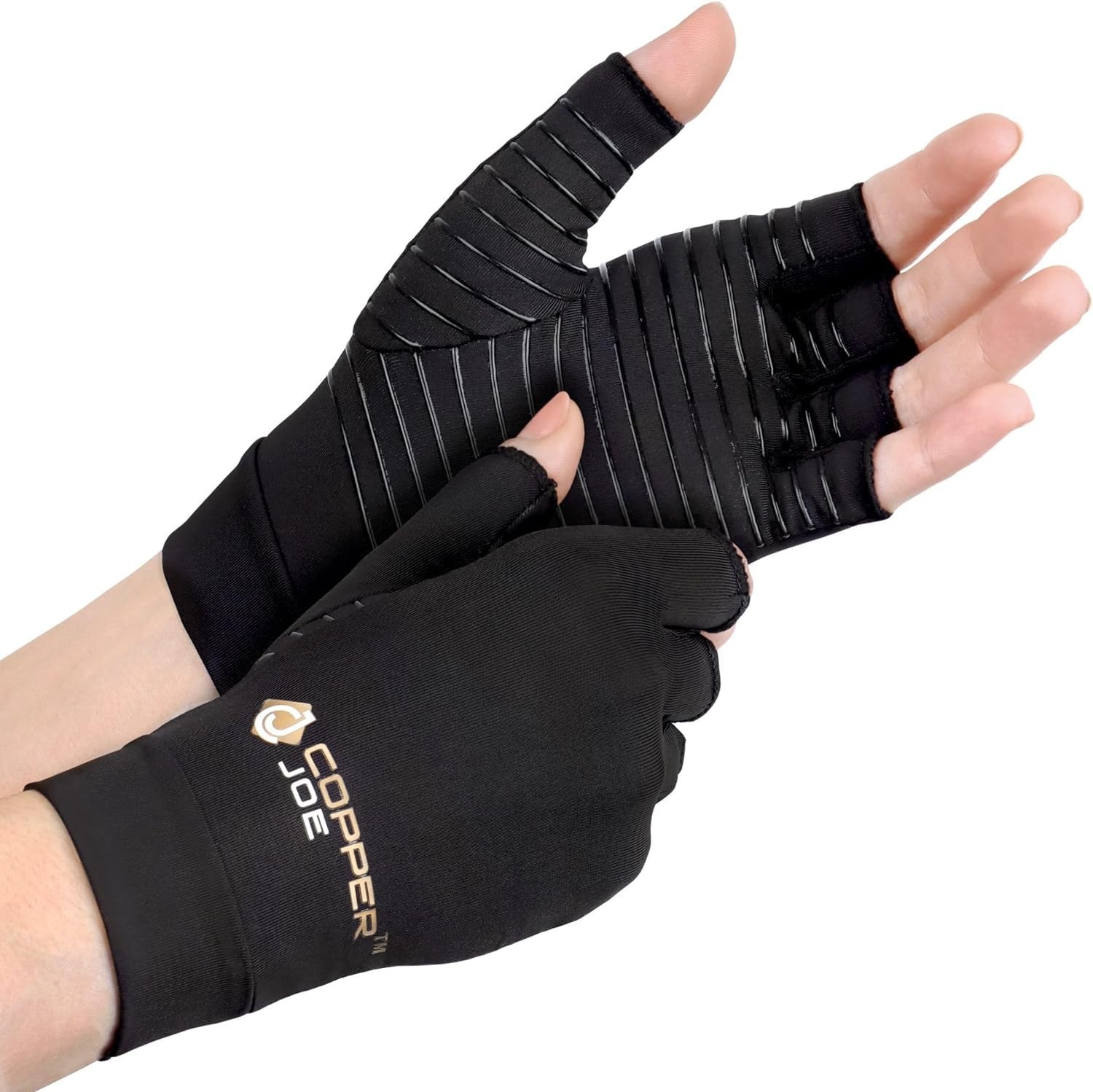 Arthritis Compression Gloves – CopperInfused Fingerless Gloves for Osteoarthr…