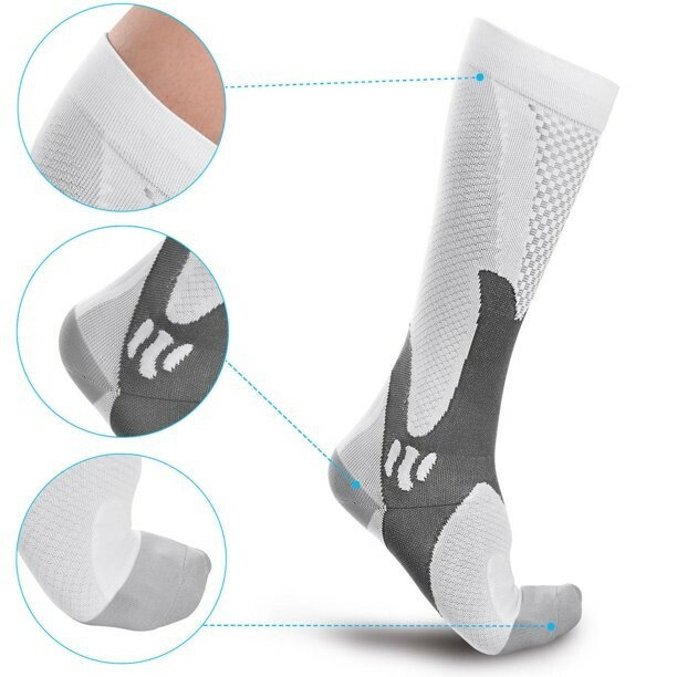 Sunisery Compression Sports Long Socks Slim Fit Breathable Stockings S/M