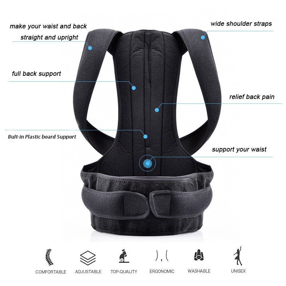 Lightweight Nylon corrector-Straightener Spine Support For Women and Men USA