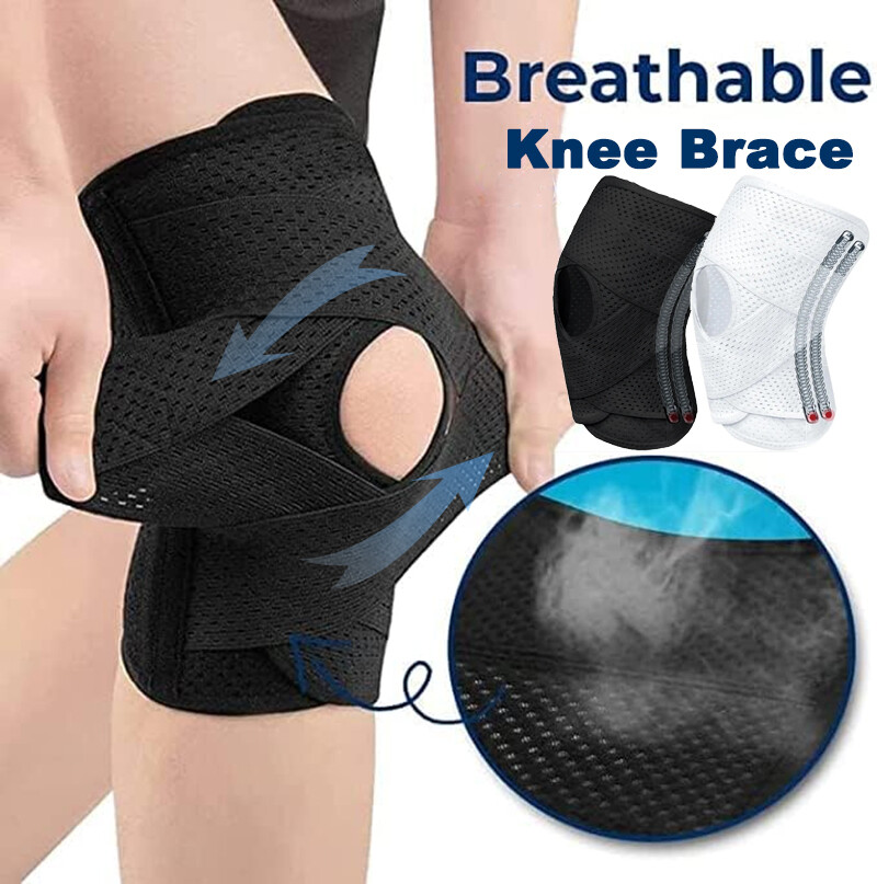 Compression Knee Brace with Side Stabilizers Adjustable Knee Support Pain Relief