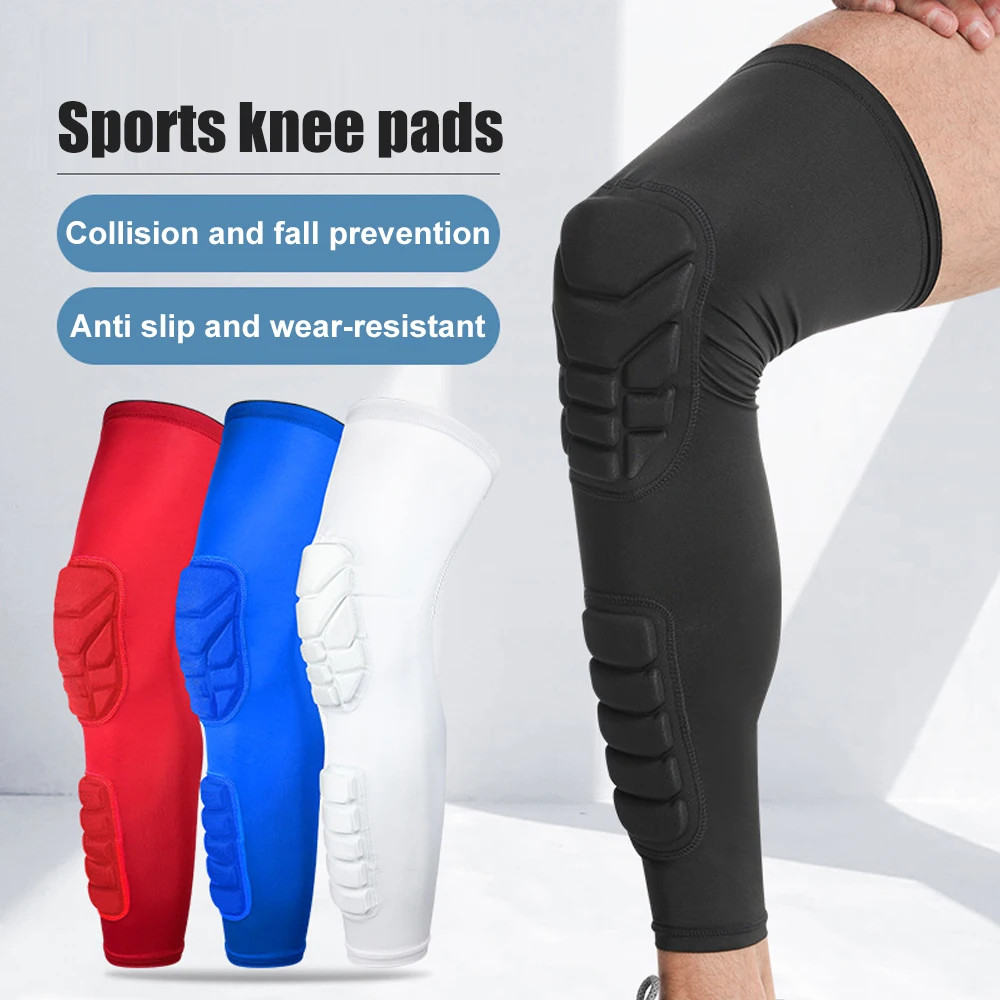1Pcs Knee Braces, Double Crashproof Knee & Calf Pads, Thigh Compression Leg
