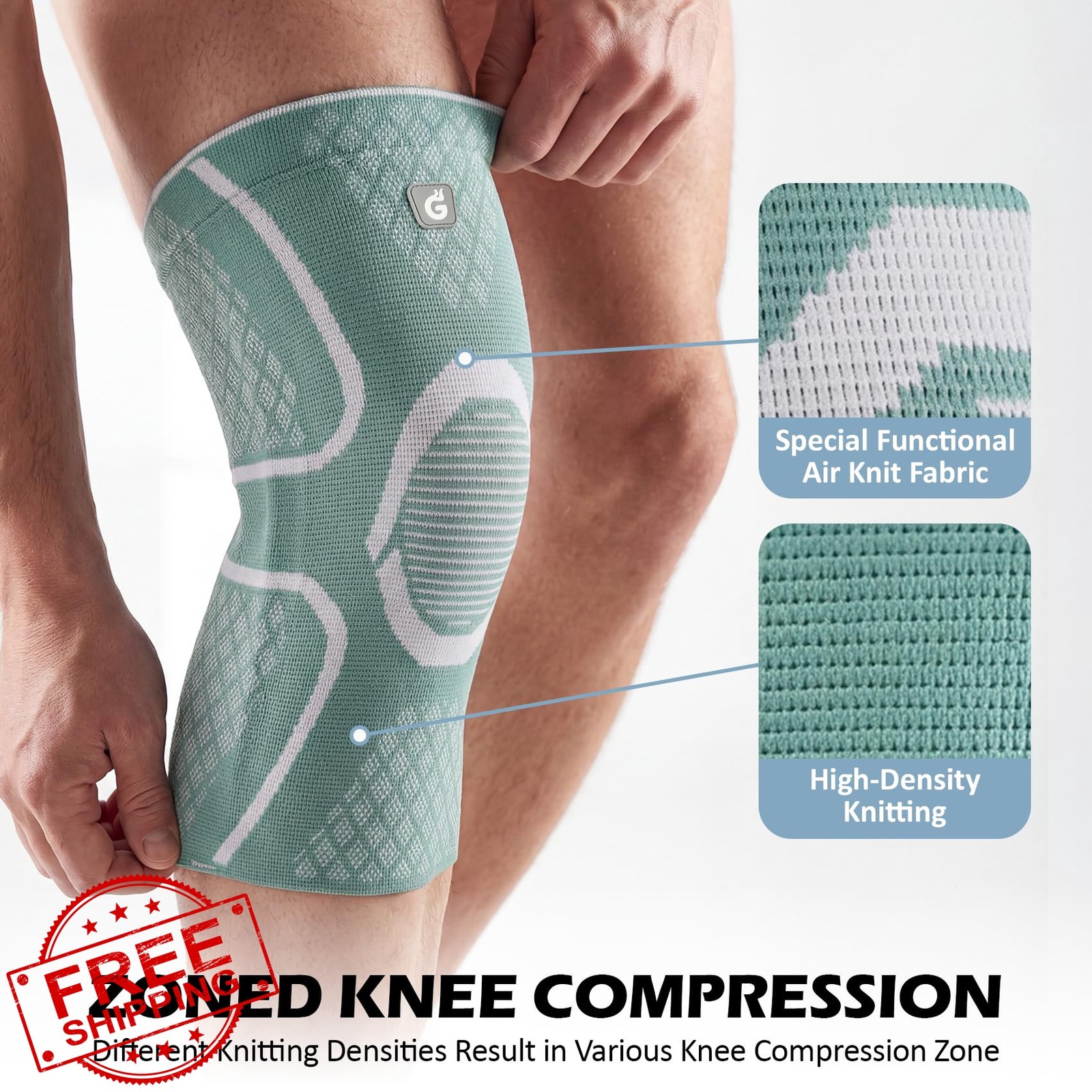 GOOGAH Knee Brace Large Green