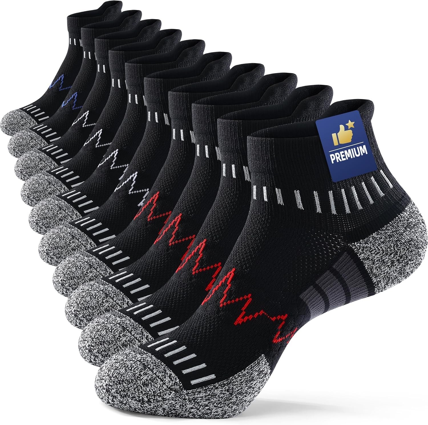 Ankle Compression Socks for Men Women-Cushioned Arch Support,Anti Blister,Pla…