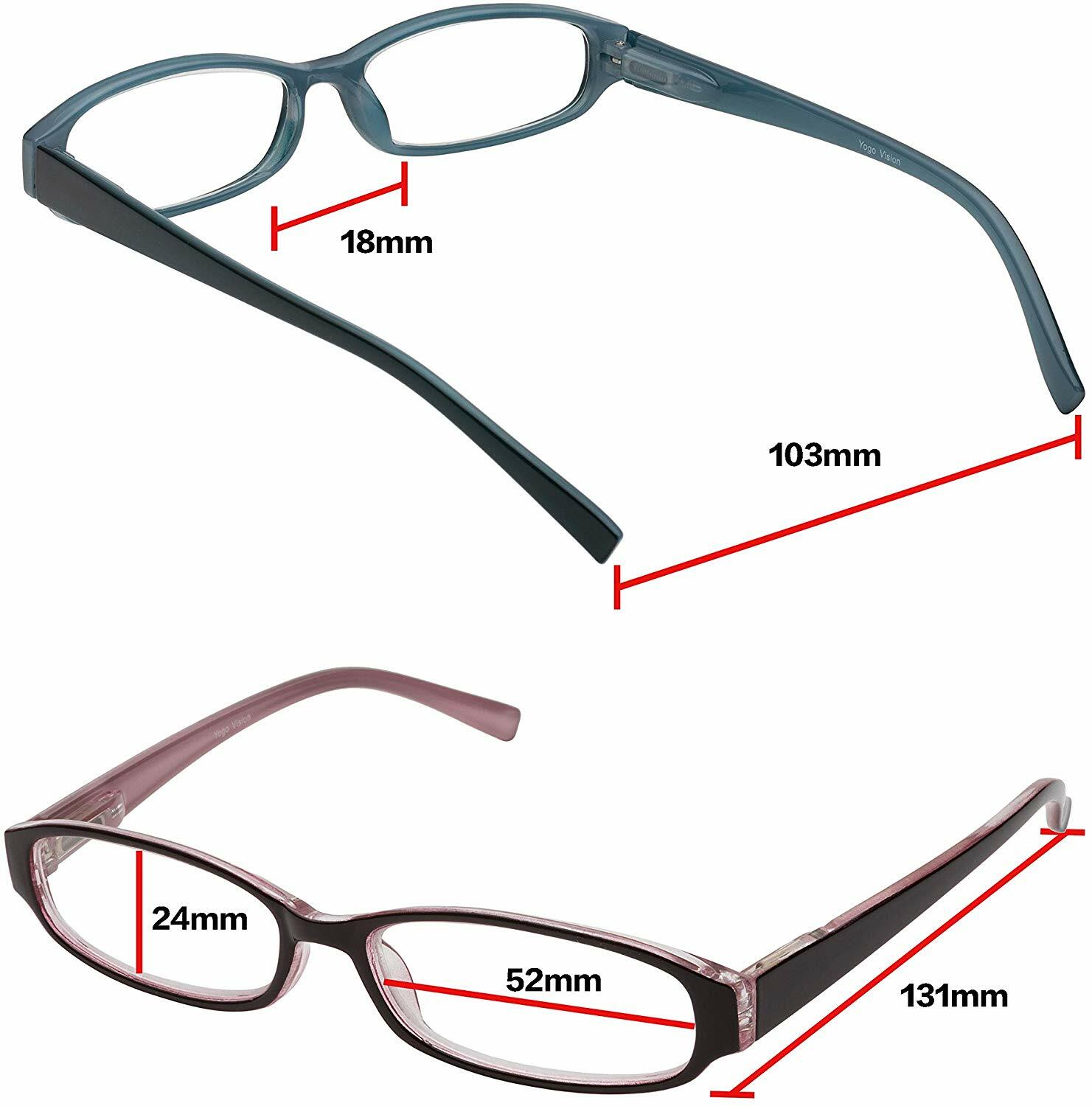 Reading Glasses 5 Pairs Spring Hinge Fashion Quality Readers for Men and Women