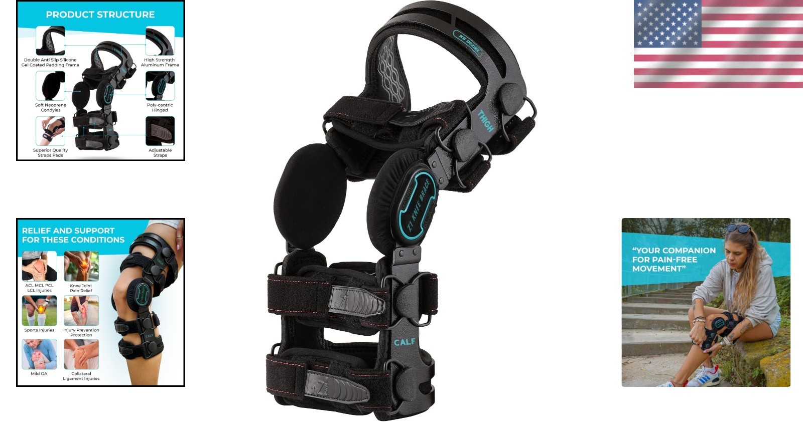 Z1 Hinged Knee Brace – Pain Relief & Osteoarthritis Support