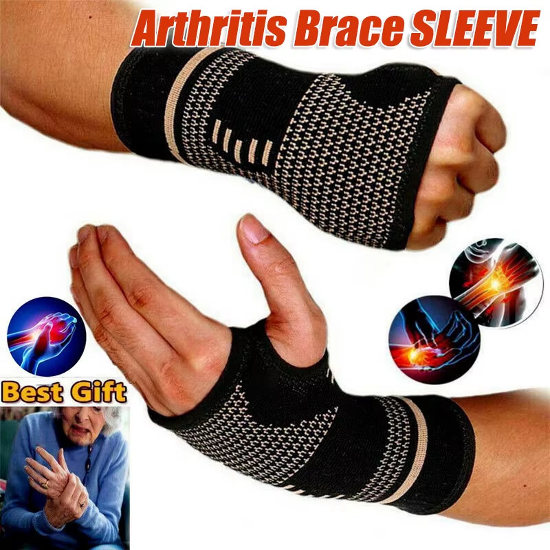 Compression Wrist Support Strap Brace Sleeve for Weightlifting Gym Sports Pain