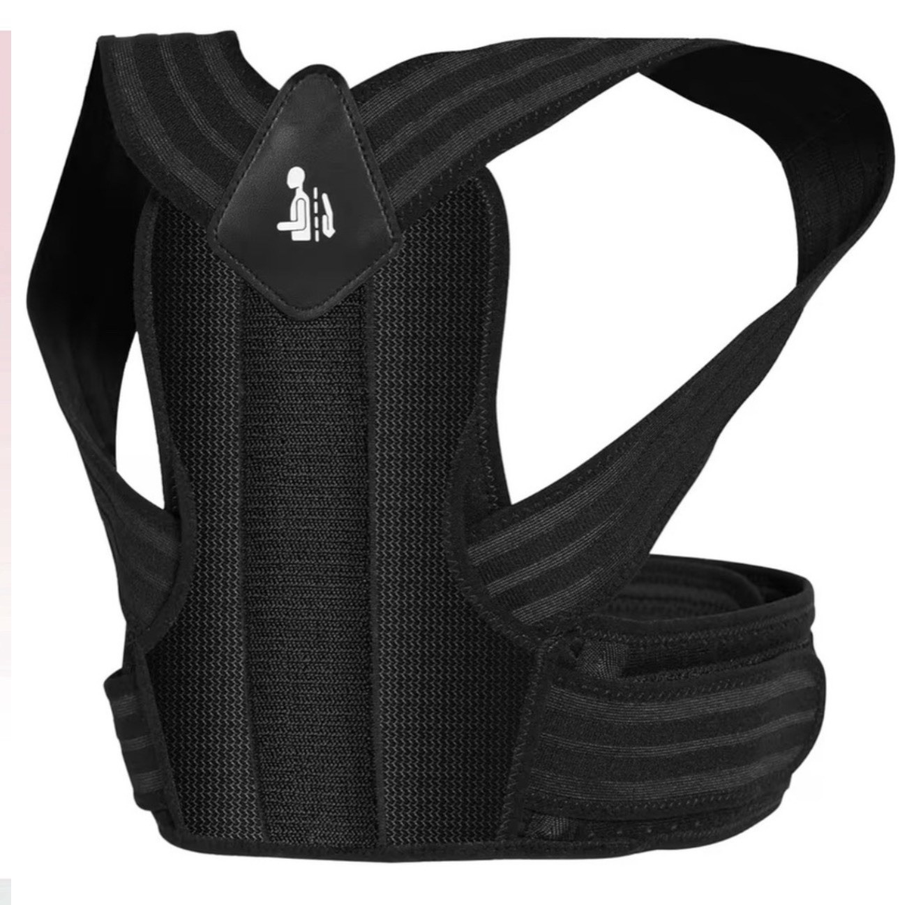 DEZIYUA Adjustable Breathable Mesh Posture Corrector Back Shoulder Black