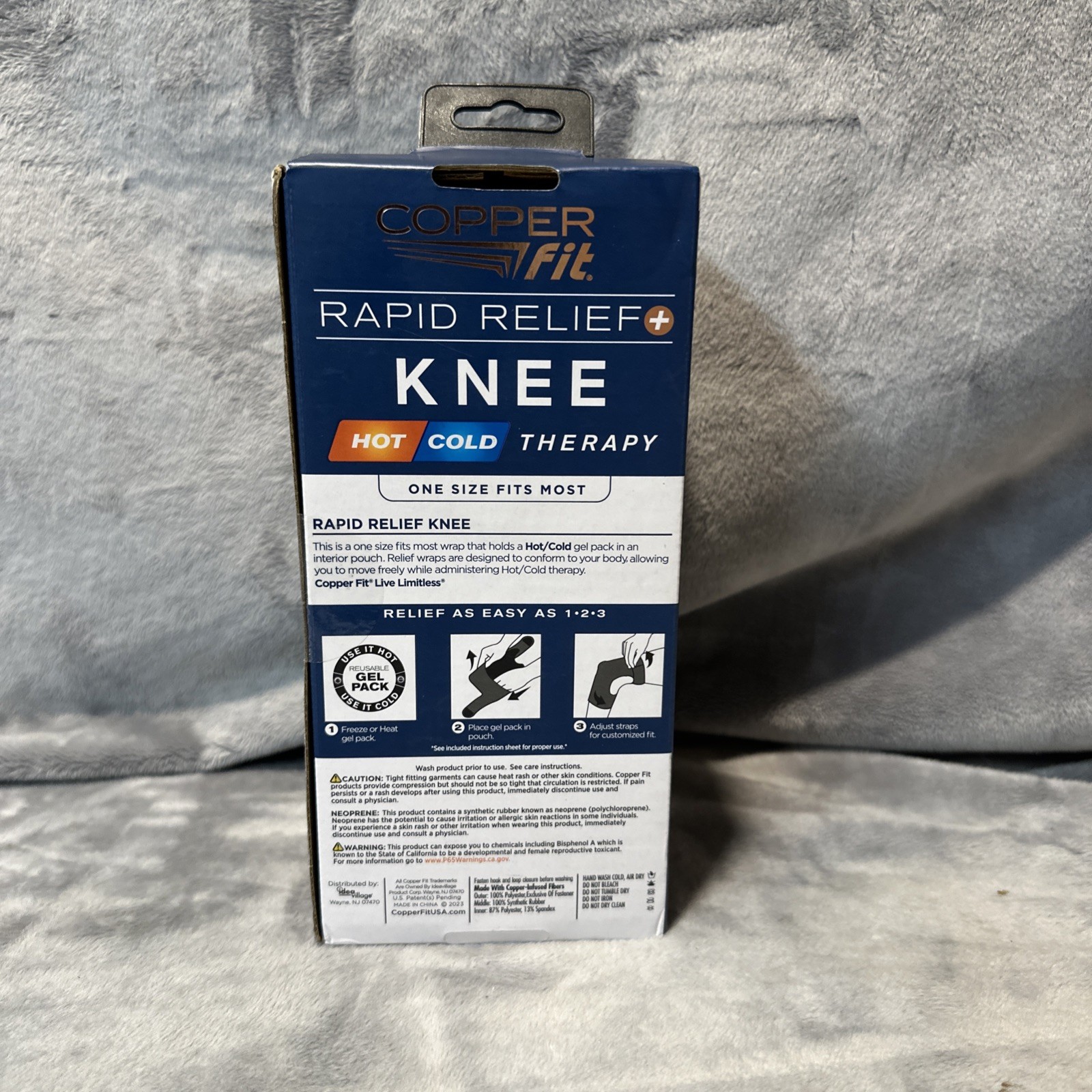 Copper Fit® Rapid Relief Knee Compression Wrap Brace with Hot and Cold Therapy