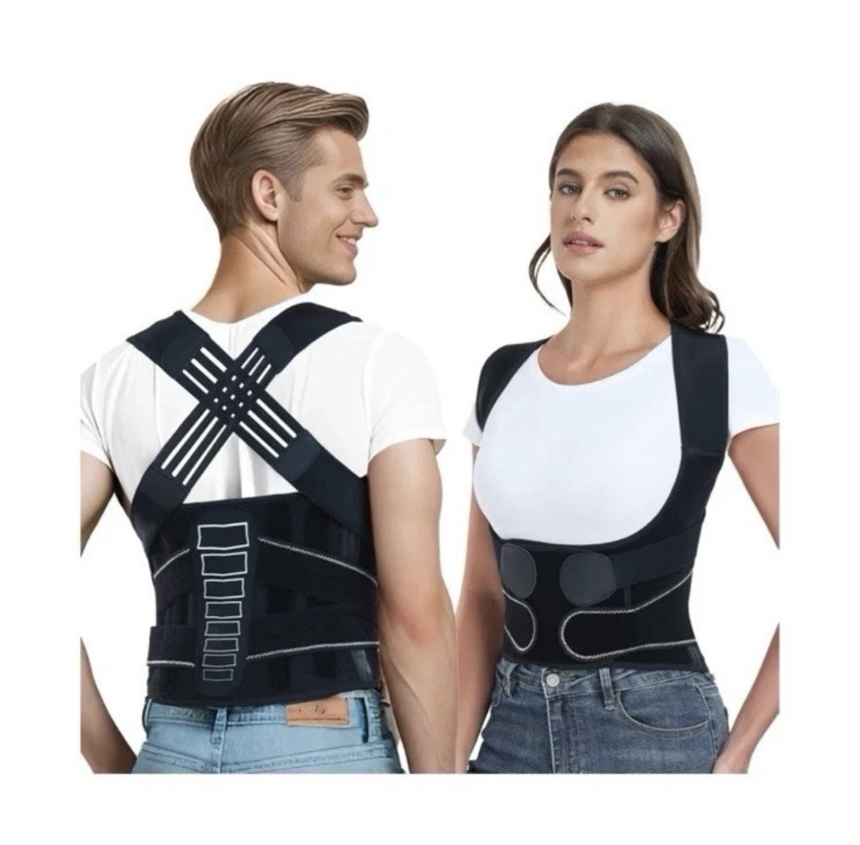 Enthra Back Brace Posture Corrector Women & Men Medium Spinal Vertical Aligner