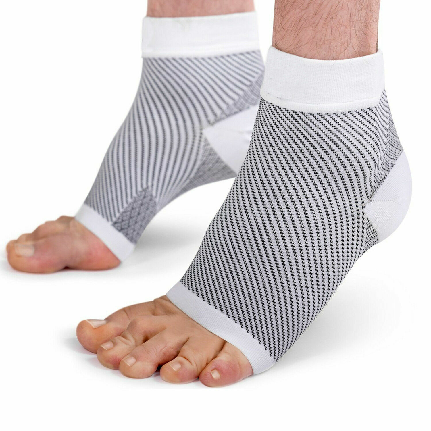 2/3Pairs Ankle Brace Support Compression Sleeve Socks Foot Fasciitis Pain Relief