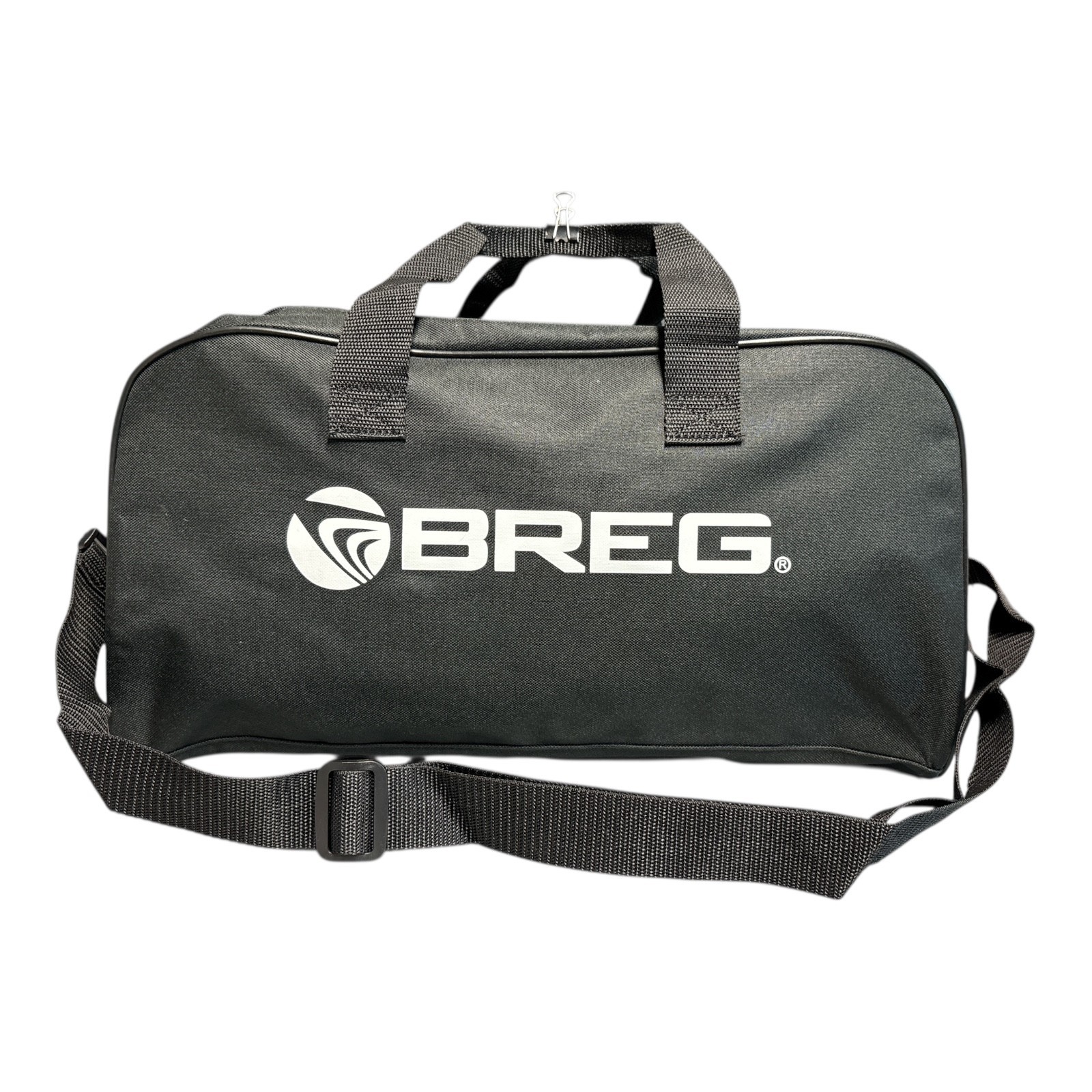 Breg Knee Brace Bag 70069 Black Nylon Zip Shoulder Strap Double Handle 17.75×9.5