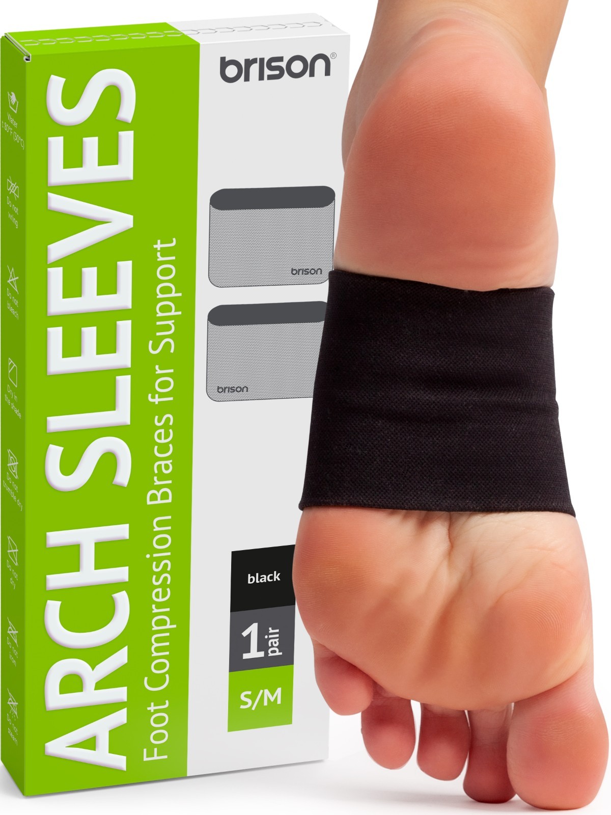 Metatarsal Compression Arch Support Sleeve – Soft Elastic Reusable Fabric Socks