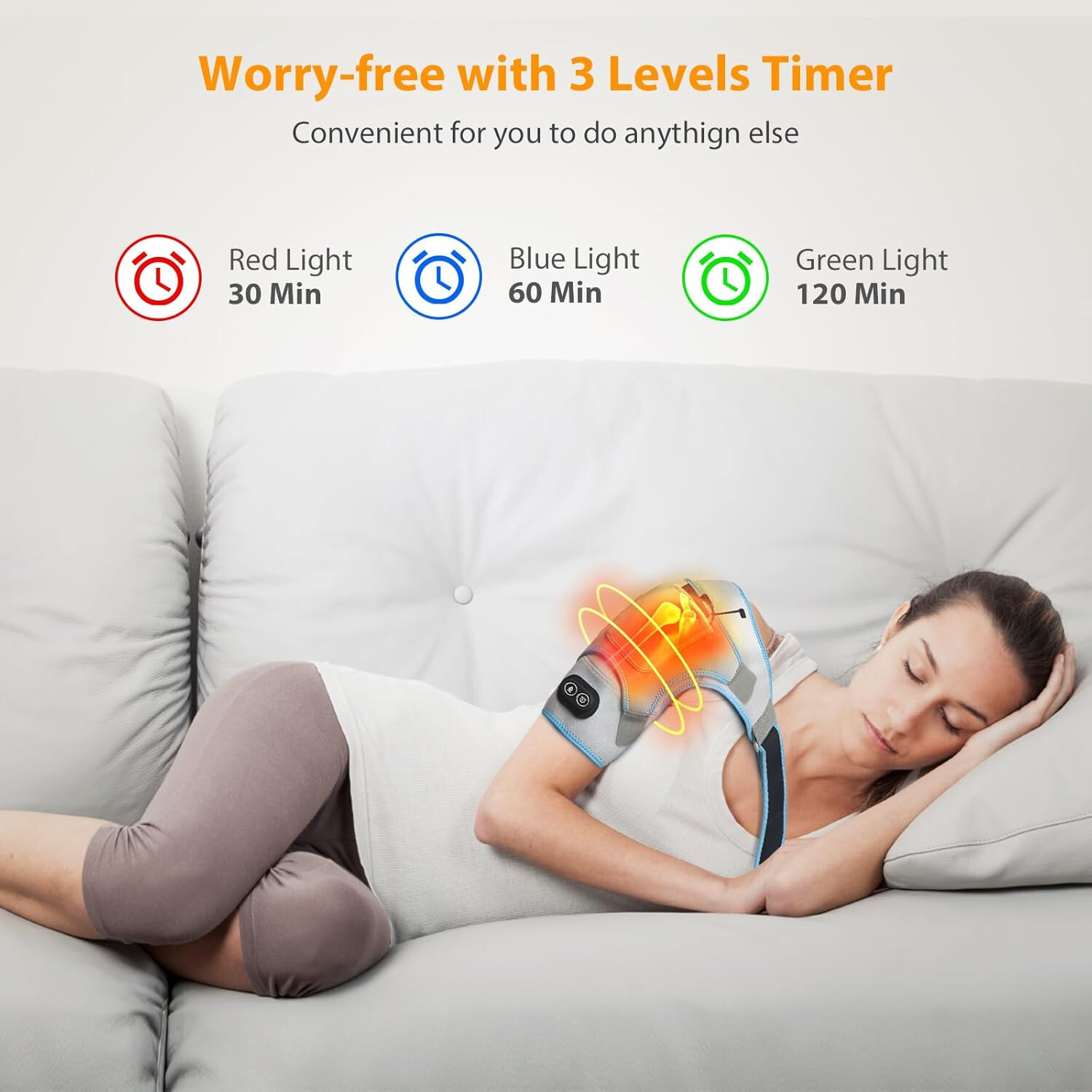 ✅ Heated Left Right Shoulder Brace Wrap Electric Heating Pad Therapy Pain Relief