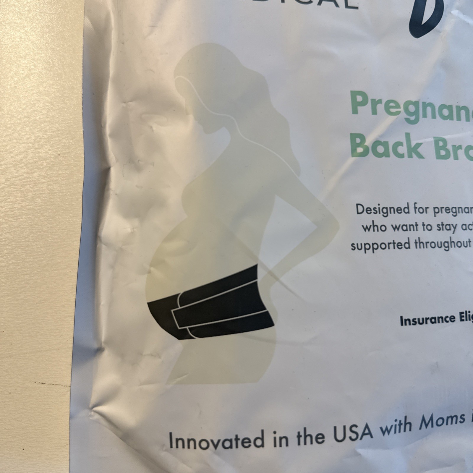Pregnancy Back Brace New Motif Medical Size Large Support Band NEW