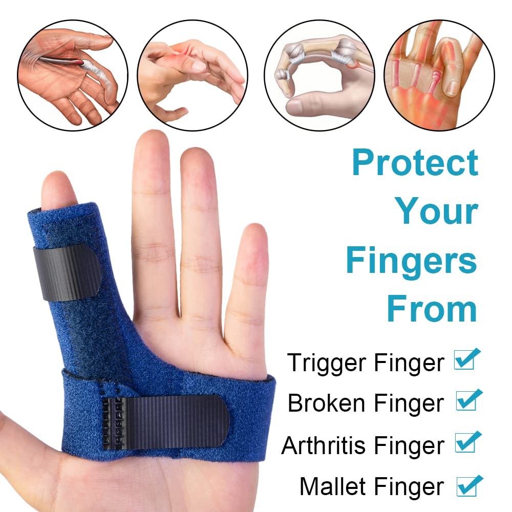 Trigger Finger Splints, Brace with 2 Gel 1 Count (Pack of 1), Left