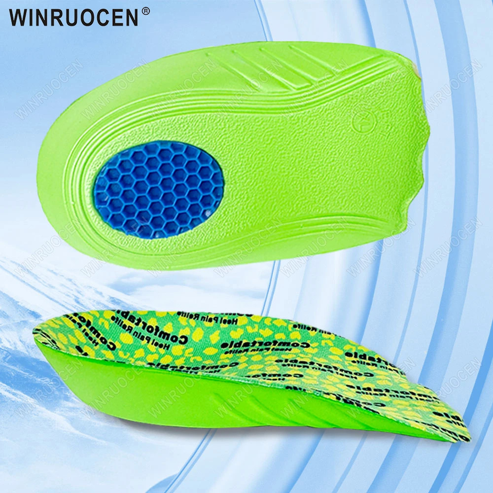 Half Orthopedic Foot Care Insoles Latex Soft Cushion Heel Spur Pain Relief Arch