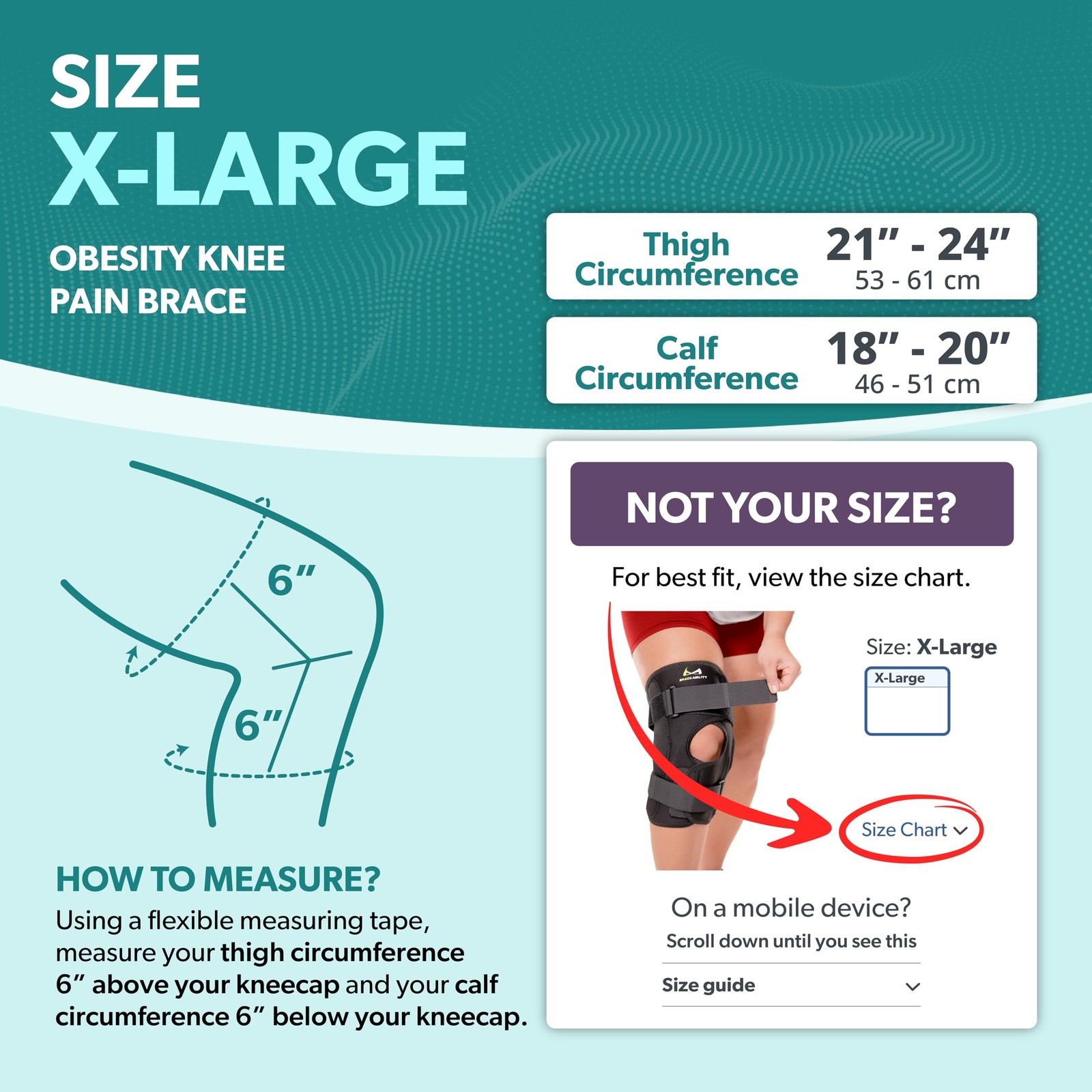 BraceAbility Obesity Hinged Knee Brace X-Large Plus Size Bariatric