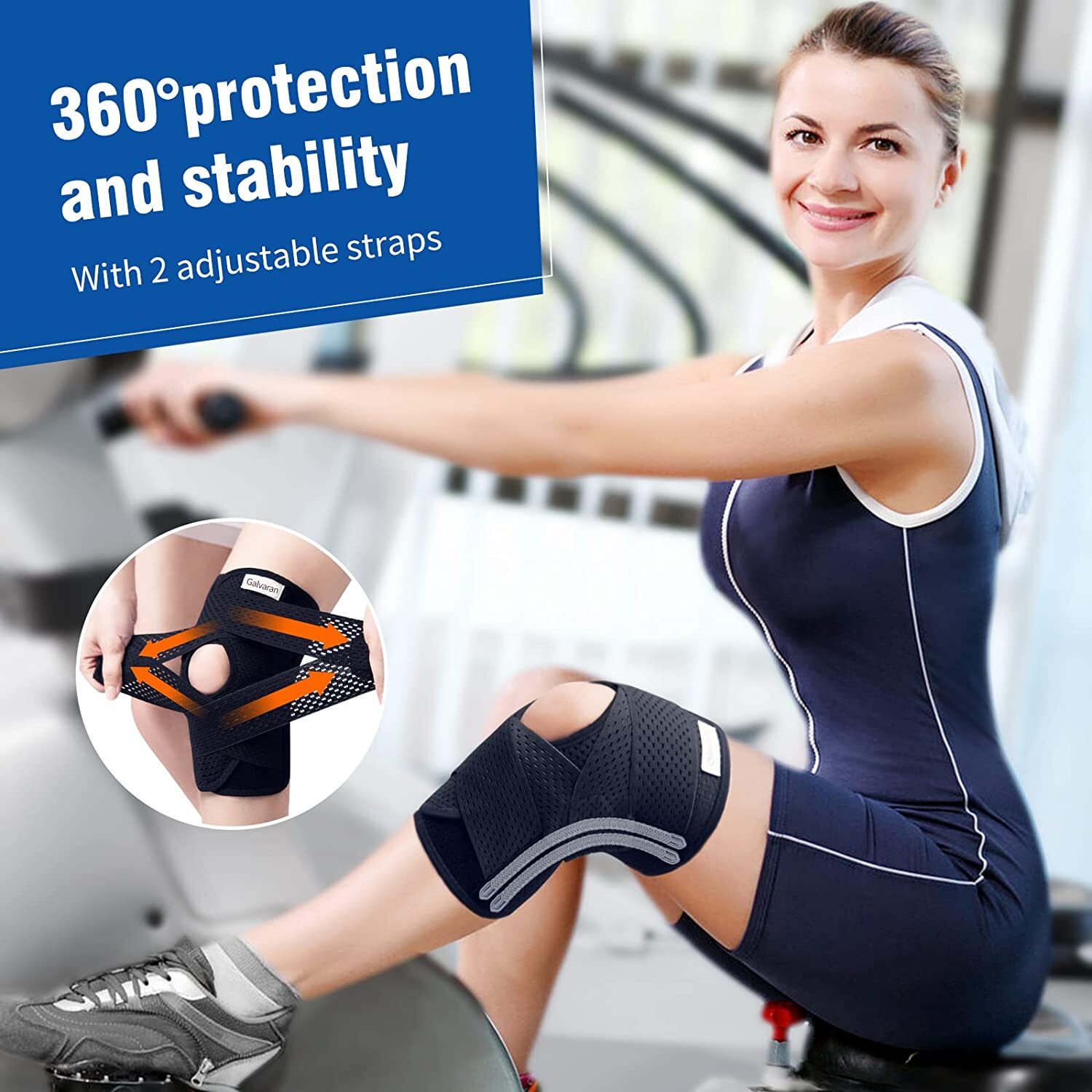 Compression Knee Brace Patella Support Meniscus Sport Joint Pain Arthritis Strap