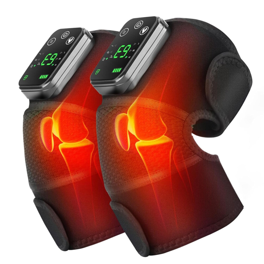 Cordless Electric Heating Vibration Pad Joint Knee Massager Shoulder Brace Wrap