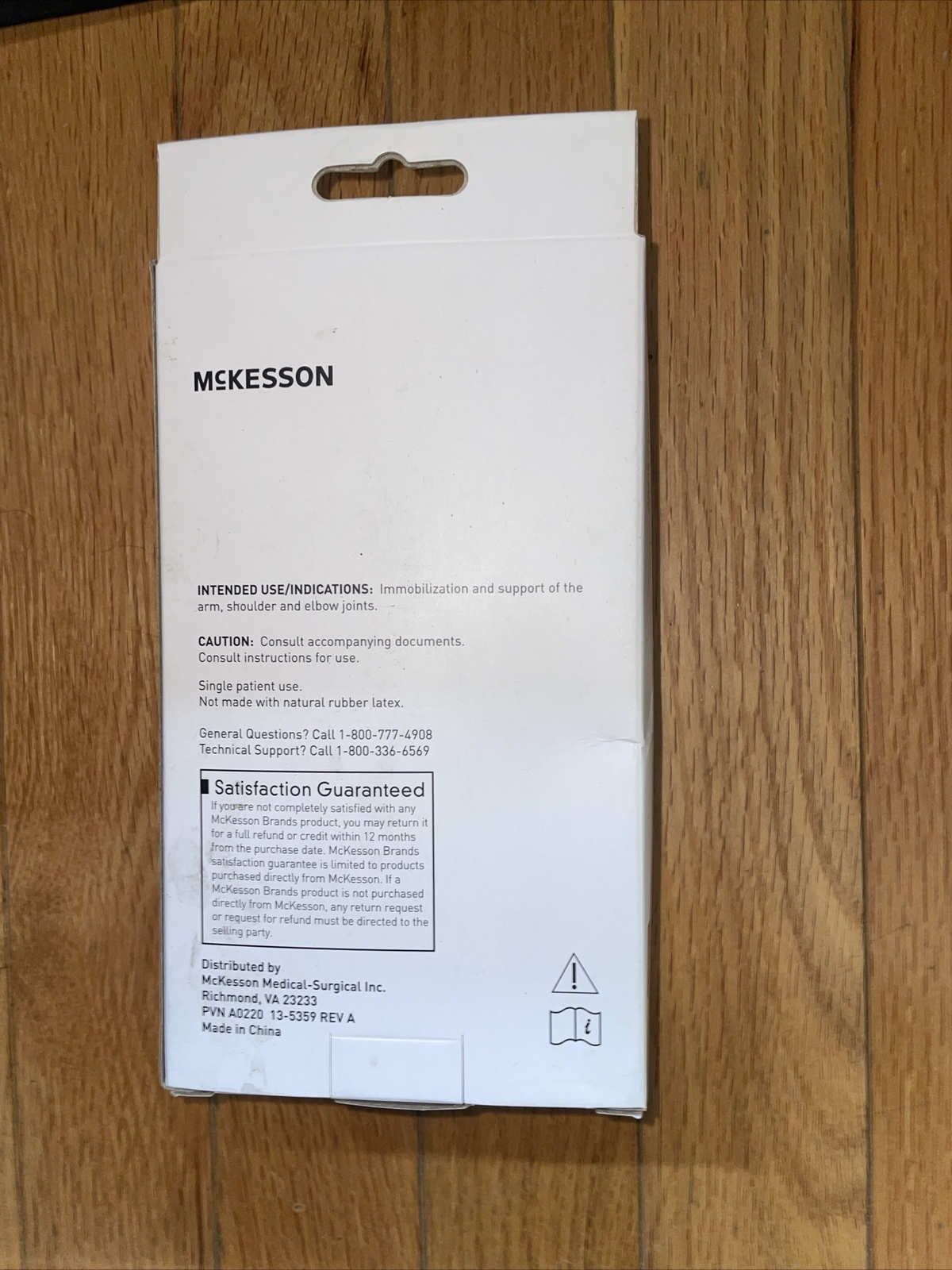 McKesson Arm Sling Shoulder Strap Adjustable Strap Cotton/Polyester Black 7 1/2