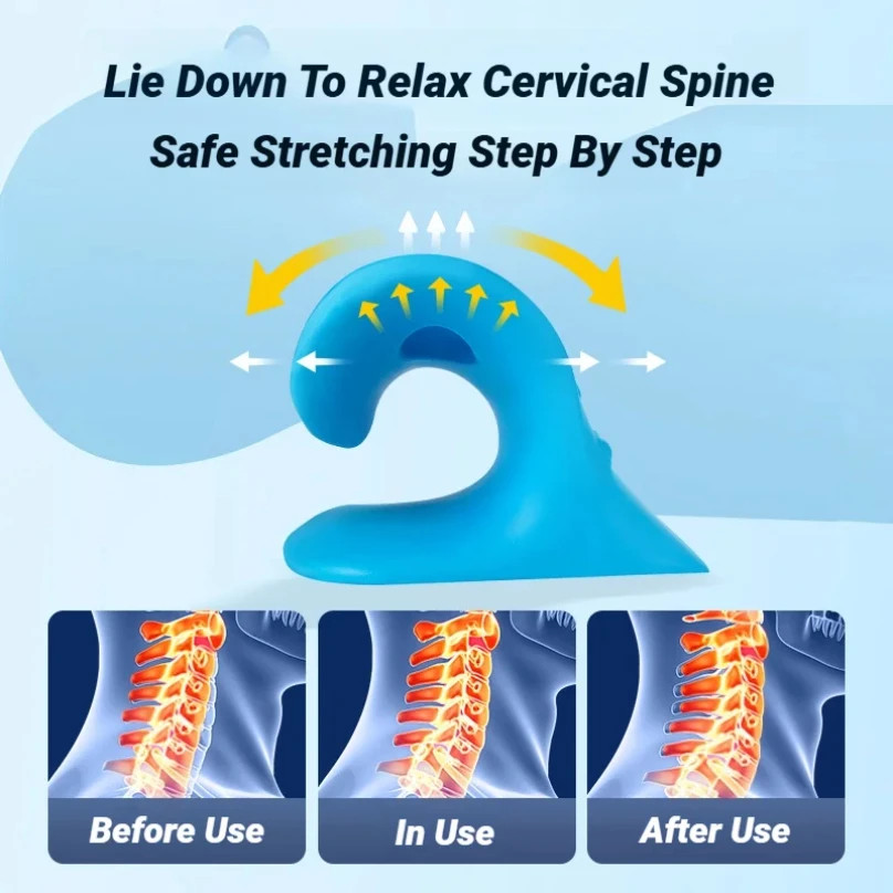 C Type Neck Shoulder Relaxer Cervical Spine Stretch Muscle Relaxation Traction