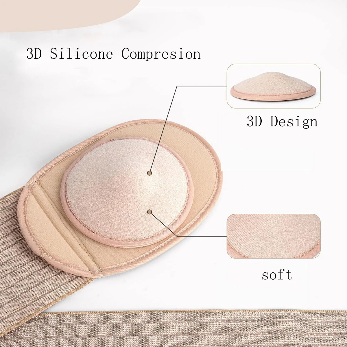 Umbilical Hernia Belt,Abdominal Support Binder with Compression Pad,For Navel Ve