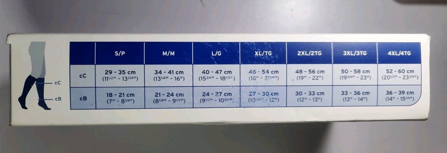 Jobst UlcerCare Compression Knee Stocking Support 2 Part System Zippered 40 mmHg