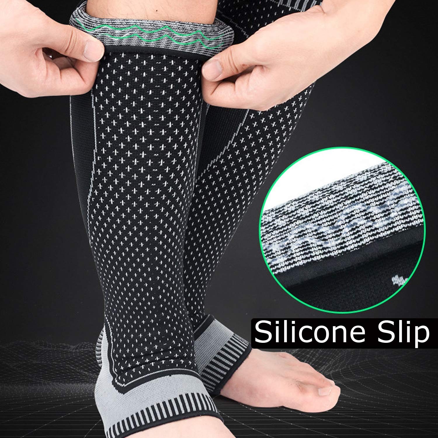 Compression Socks Calf Foot Sleeves for Ankle Heel Plantar Fasciitis Support …