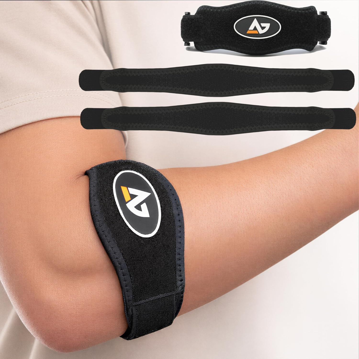 Tennis Elbow Brace with Bonus Replacement Strap (1 Pack) – Forearm Brace Support