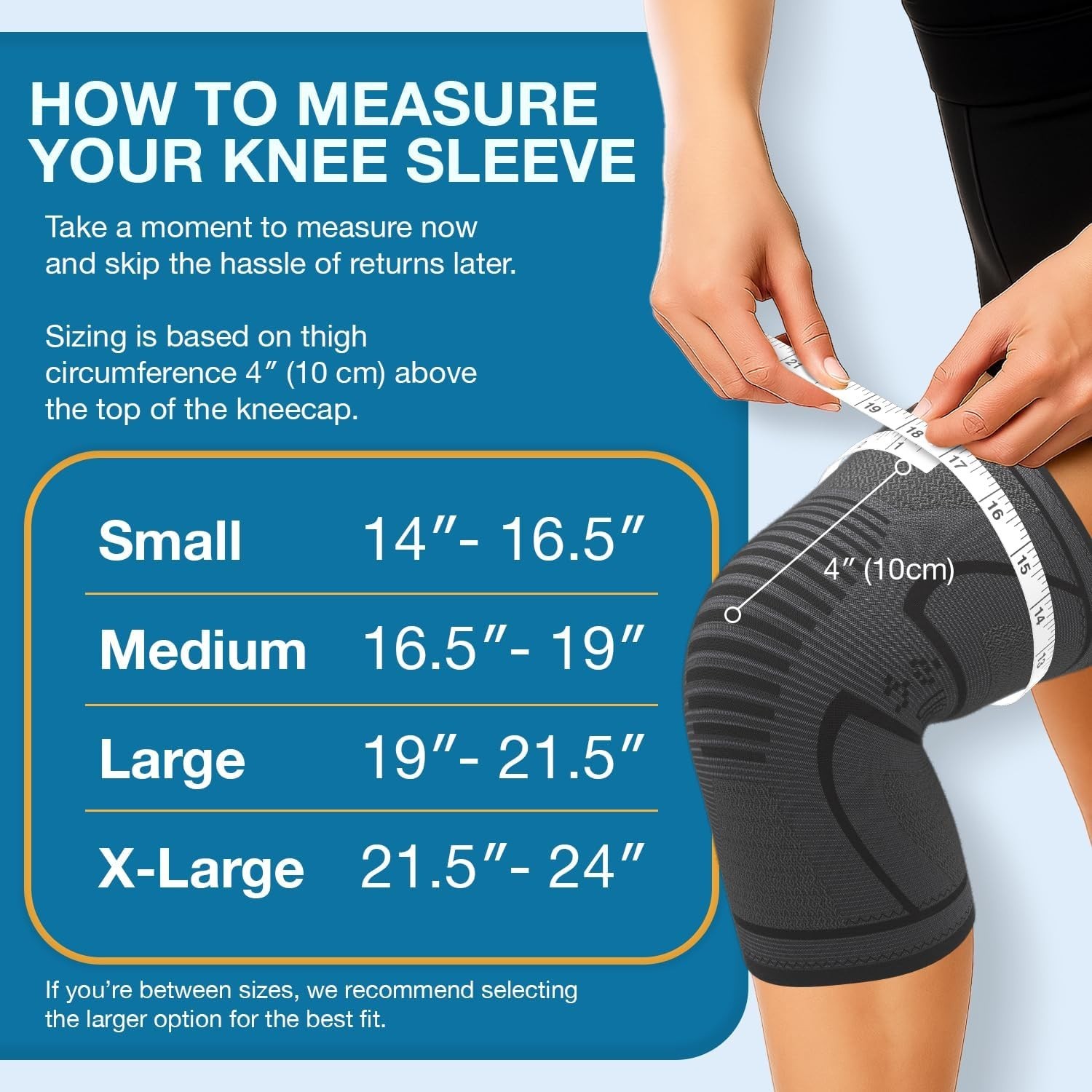 Knee Compression Sleeves for Active Lifestyle – Reduces Pain & Enhances Recovery