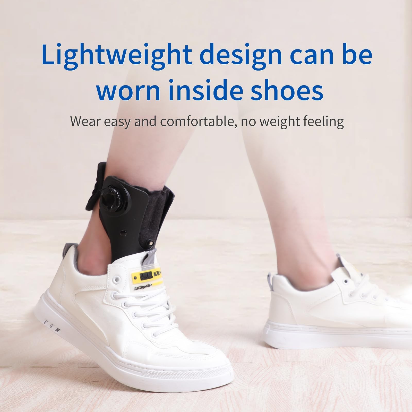 Laway Upgrade Inflatable AFO Foot Drop Brace – Ankle X-large, black