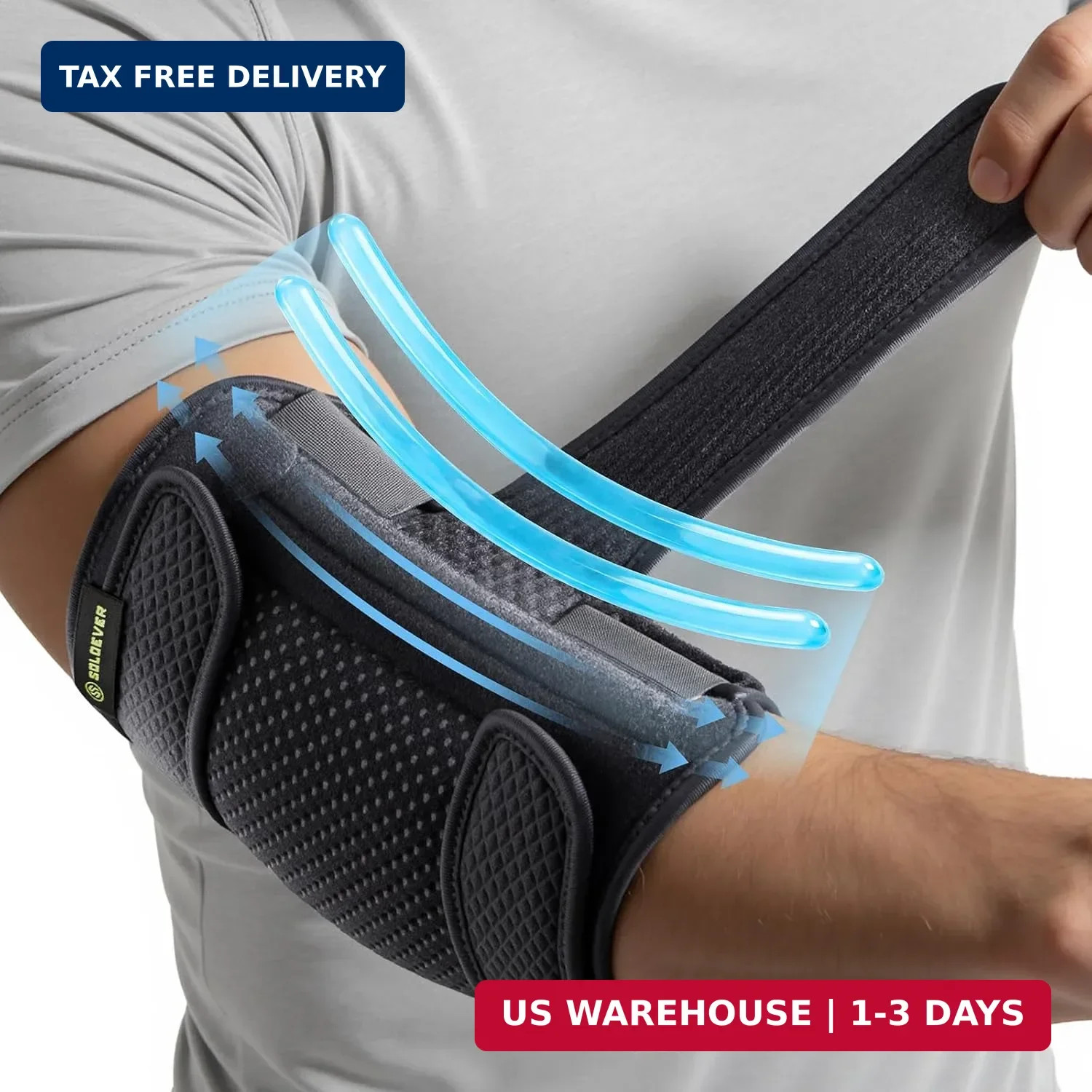 Upgraded Cubital Tunnel Elbow Brace for Women and Men,[Medical-Grade Support] El
