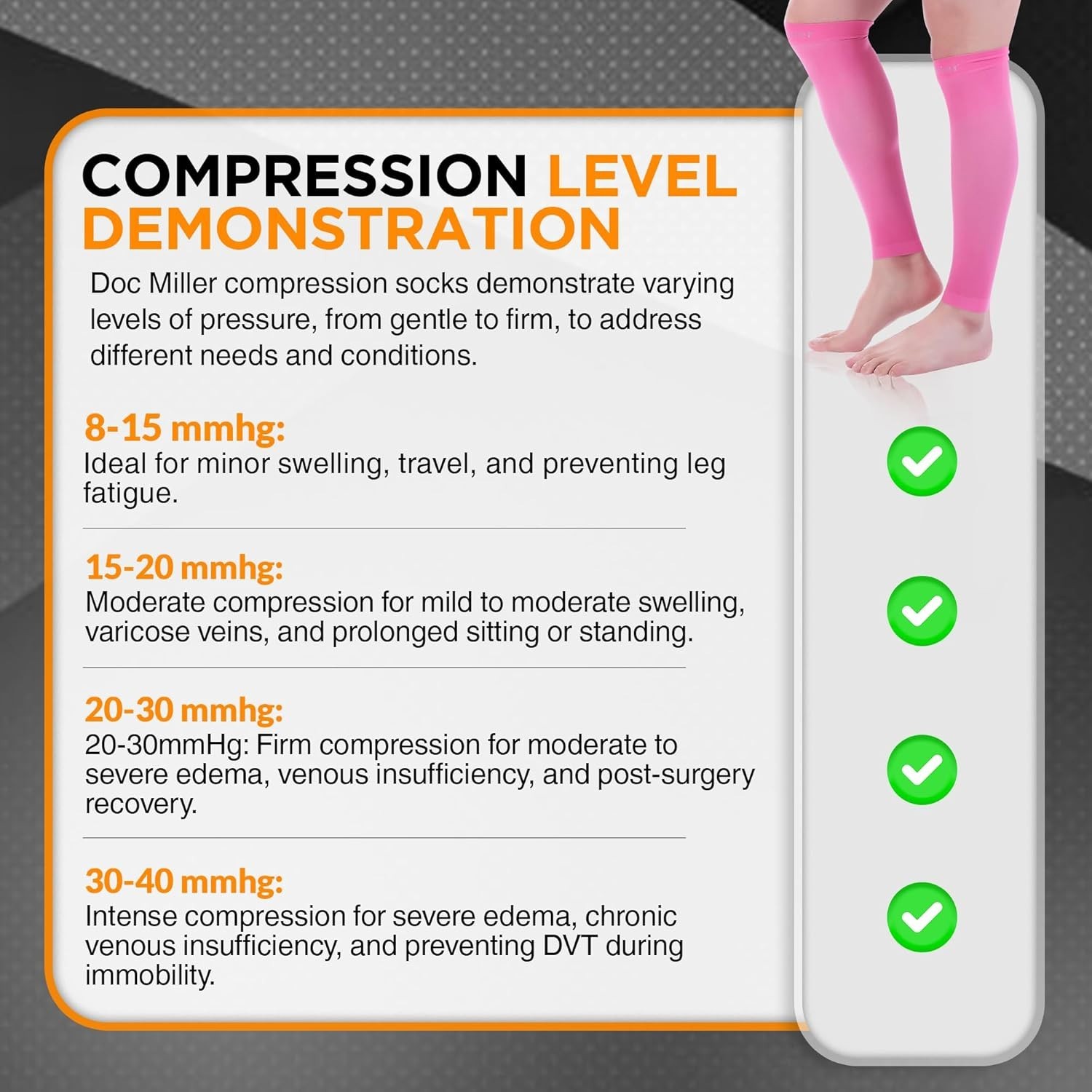 Active Lifestyle Compression Calf Sleeves – Support for All-Day Wear in Pink