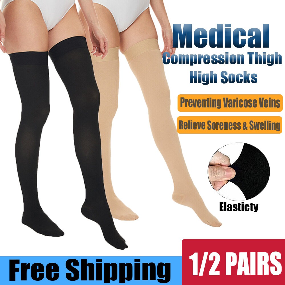 1PAIR Medias De Compression Para Mujer Calcetines Para La Circulacion 20-30 mmhg