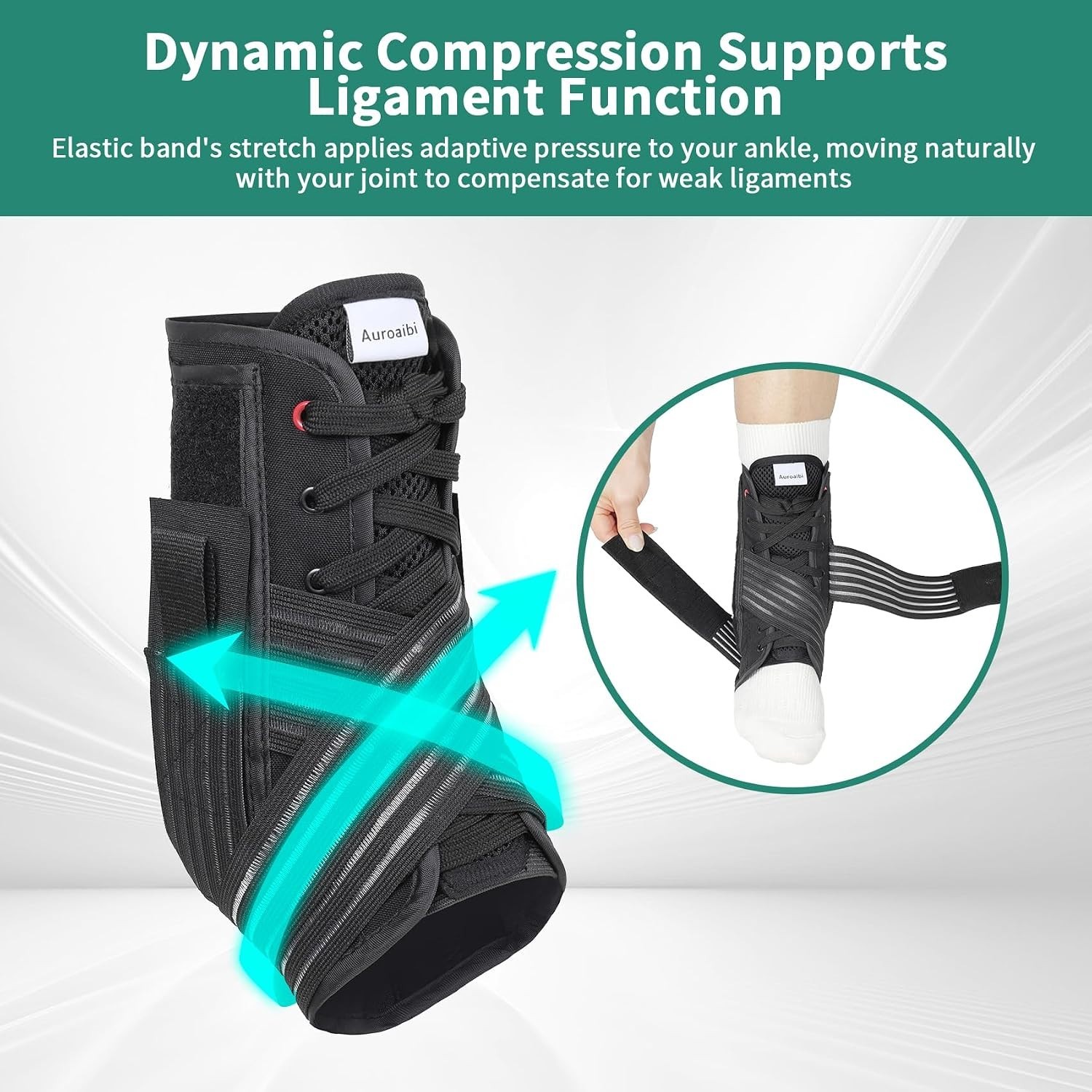 Ankle Brace for Women Men with Removable Side Splints, Lace Up Ankle Support …
