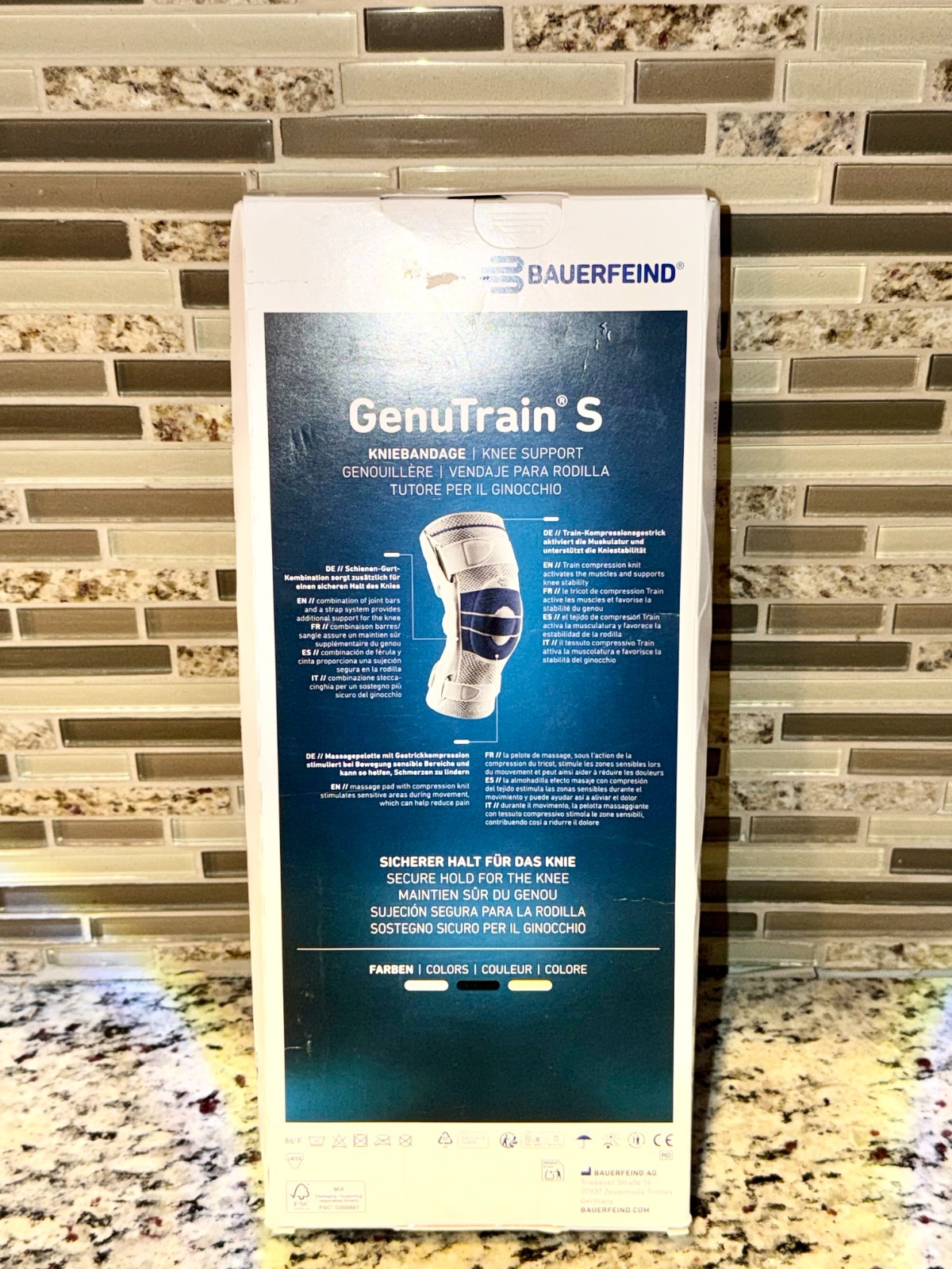 Bauerfeind GenuTrain S Hinged Knee Brace Size 2-Left – Titan Color
