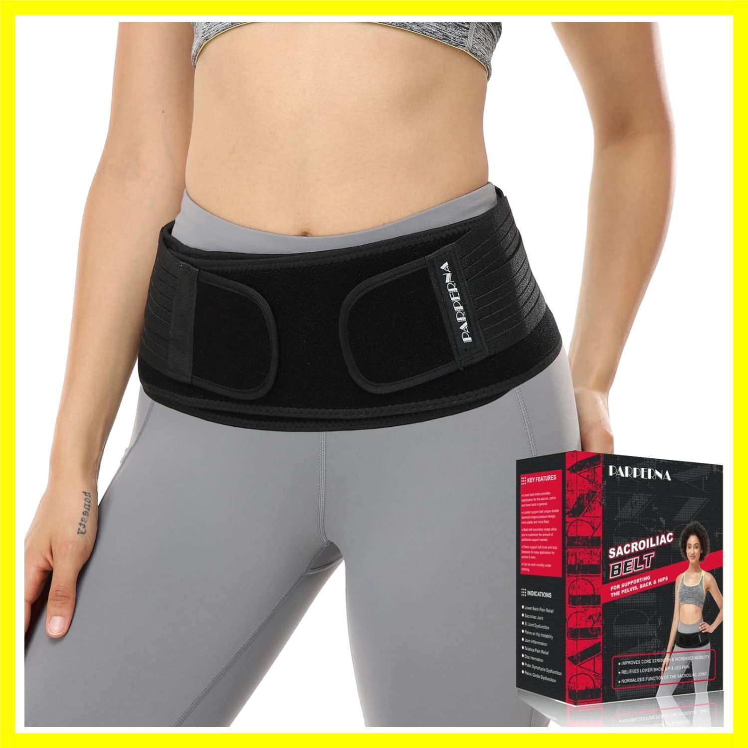 Sacroiliac SI Joint Hip Belt for Women Men – Lower Back Support Brace | Pelvi…