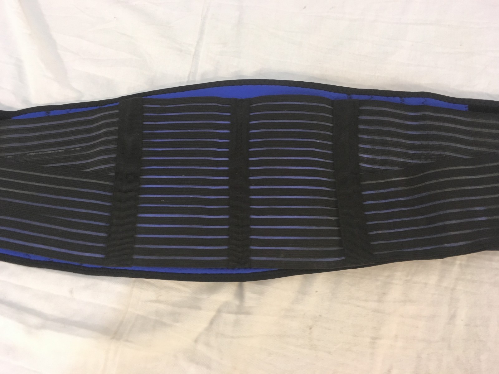 Walgreens Brand Black Large Adjustable Hook Loop Padded Back Brace Waist Belt