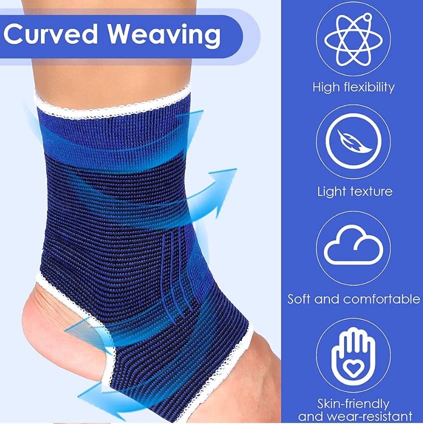 2 Pack Elastic Ankle Brace Support Compression Wrap Sport Fitness Guard Band